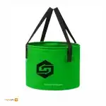 سطل آب تاشو 10 لیتری 1 سطل آب تاشو 10 لیتری سبز مقاوم و ضد آب