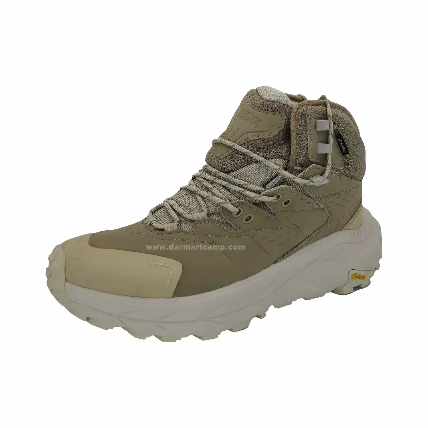 کفش طبیعتگردی و کوهنوردی مردانه مدل GORE-TEX زیره ویبرام 5 کفش ساق بلند هوکا کرم