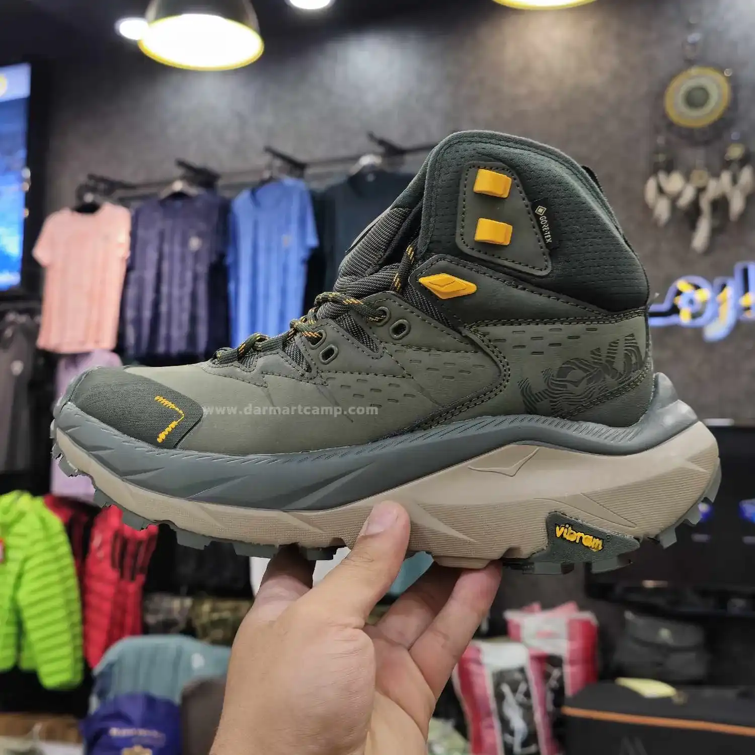 کفش طبیعتگردی و کوهنوردی مردانه مدل GORE-TEX زیره ویبرام 7 کفش ساق بلند هوکا