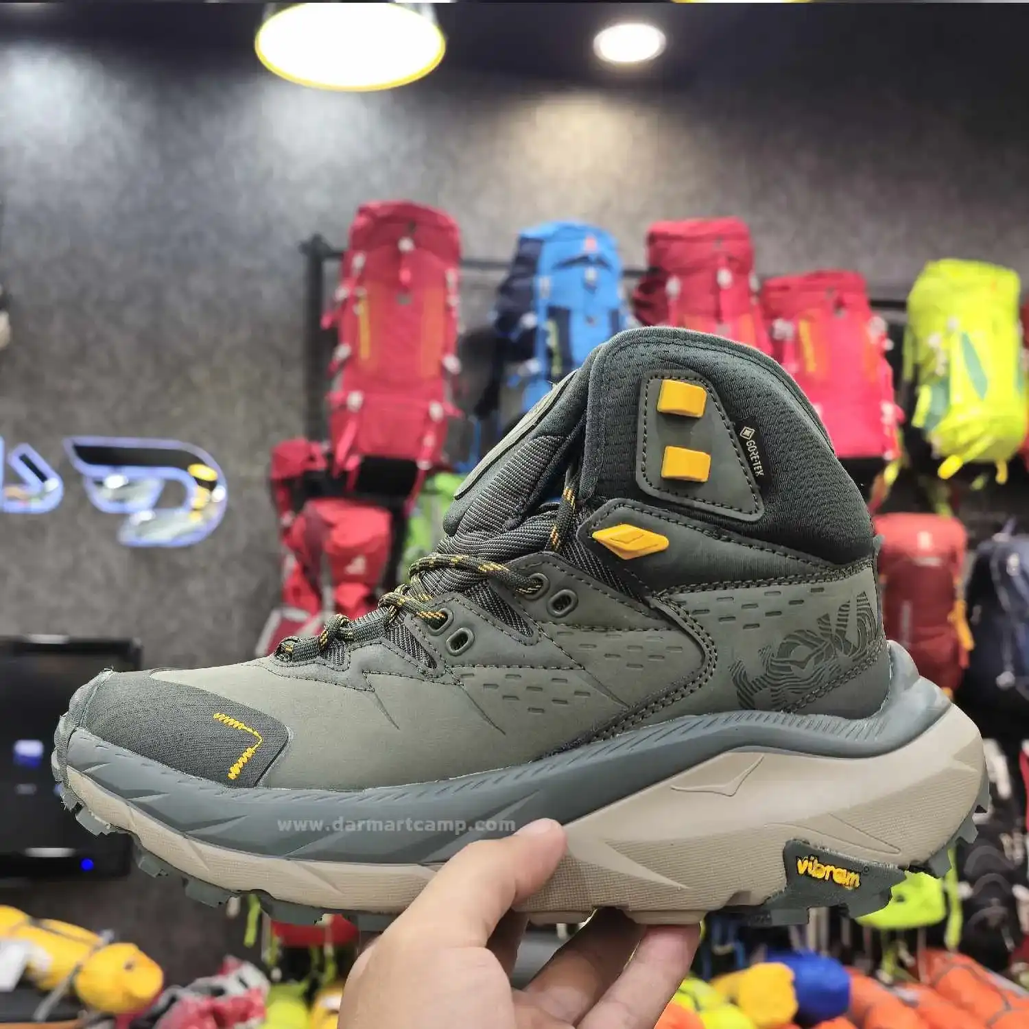 کفش طبیعتگردی و کوهنوردی مردانه مدل GORE-TEX زیره ویبرام 6 کفش ساق بلند هوکا