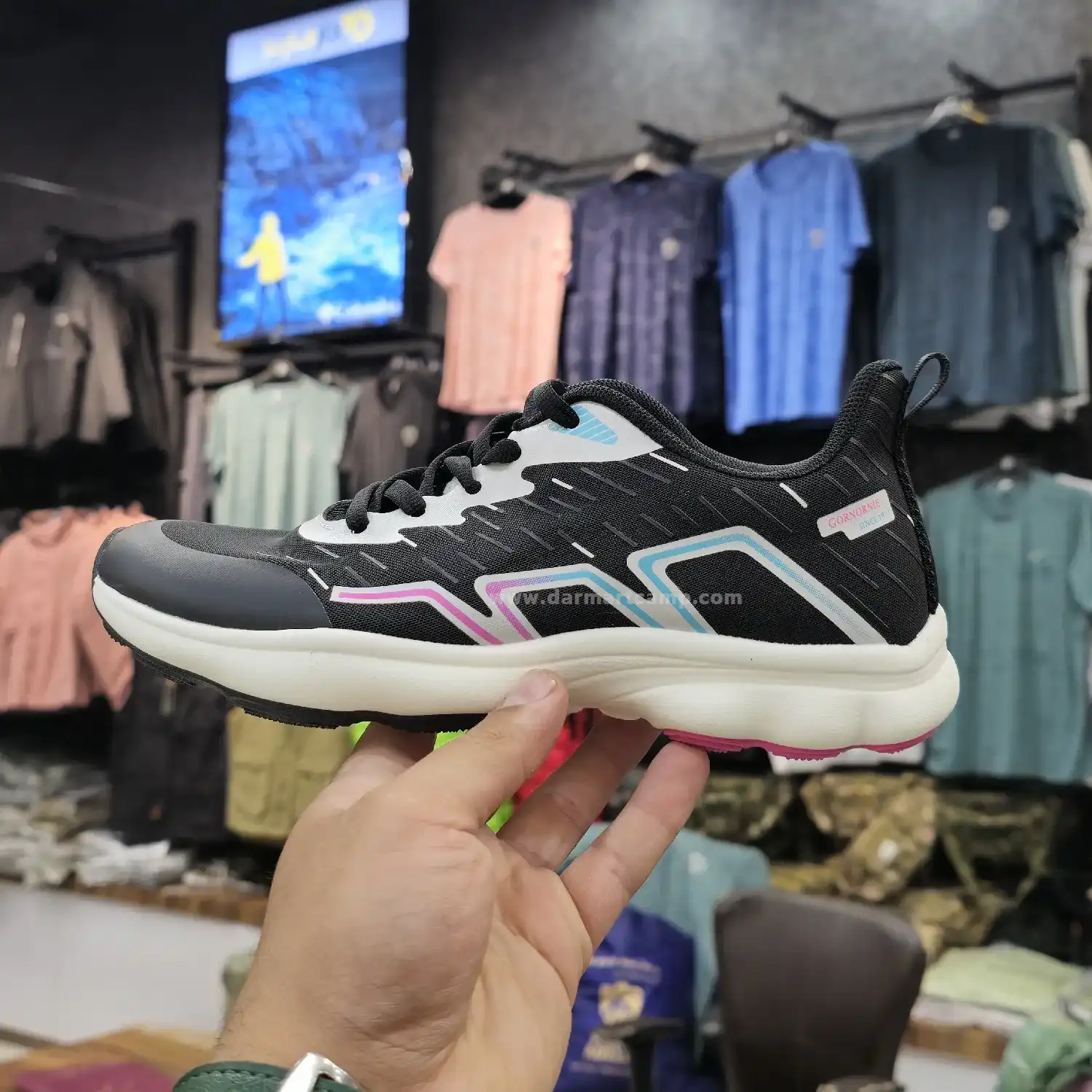 کفش پیاده روی زنانه برند Gornornie مدل Goln5 7 کفش پیاده روی GORNORNIE مشکی Pink-Blue
