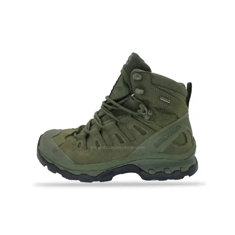 کفش طبیعت گردی و کوهنوردی مردانه برند سالامون مدل GORE-TEX 2 کفش گورتکس ساق بلند سالامون سبز