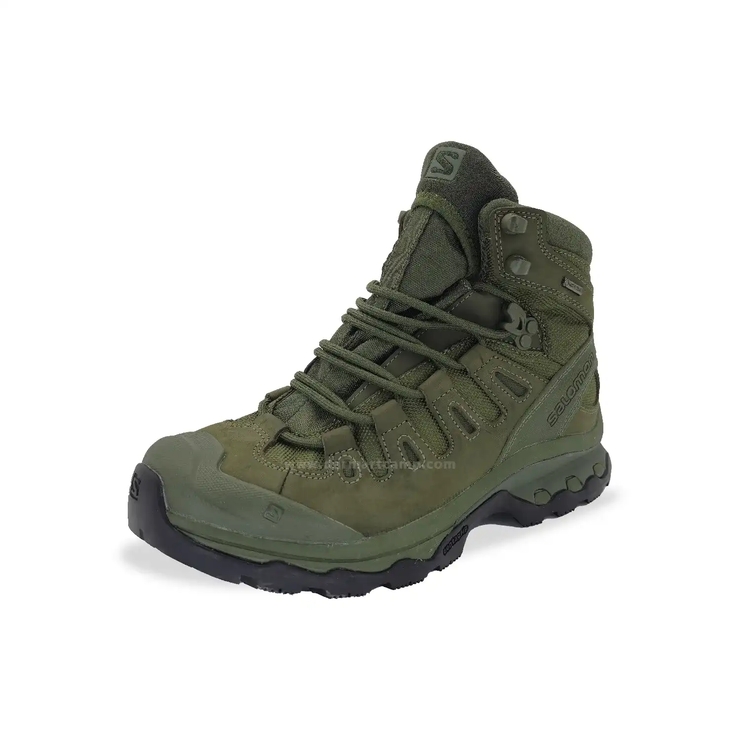 کفش طبیعت گردی و کوهنوردی مردانه برند سالامون مدل GORE-TEX 4 کفش گورتکس ساق بلند سالامون سبز