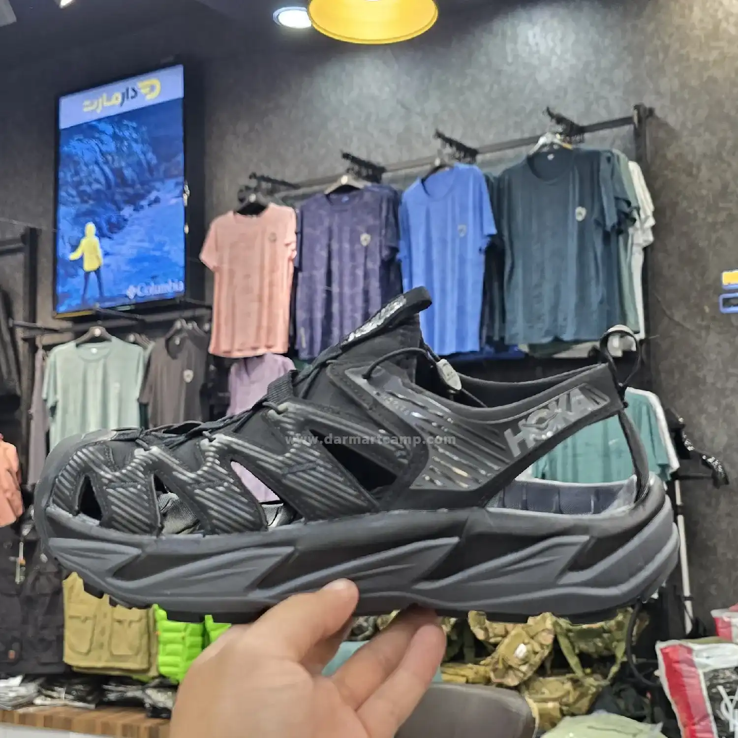 صندل پیاده روی ( شهری )زنانه و مردانه برند هوکا مدل run 6 صندل طبیعتگردی و آبنوردی هوکا Black