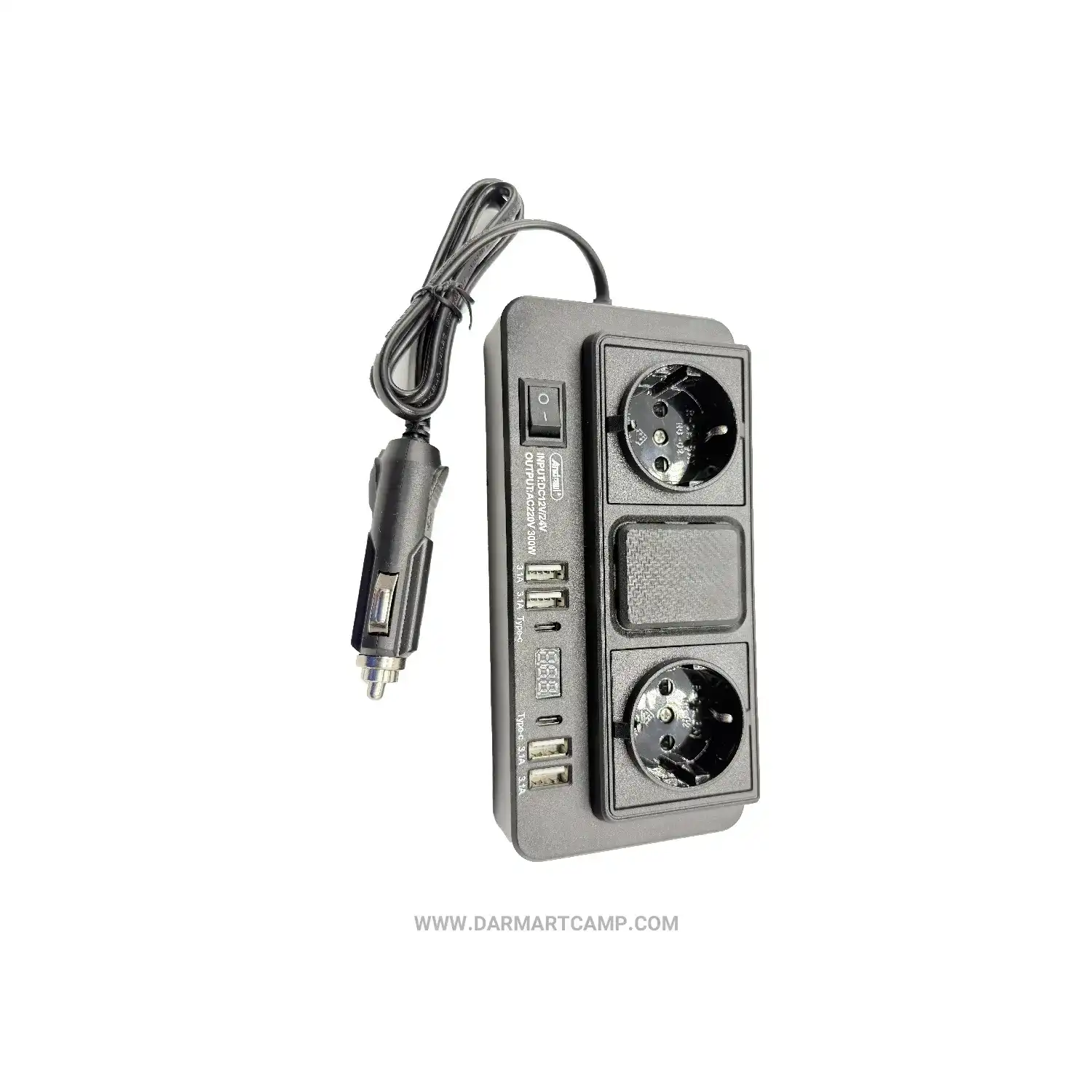 مبدل برق خودرو Andowl Q-NB1600 / Power Socket 300W با ۳ پریز سوکو + ۴ پورت USB و نمایشگر دیجیتال 3 مبدل برق خودرو Andowl Q-NB1600 / Power Socket 300W با ۳ پریز سوکو + ۴ پورت USB و نمایشگر دیجیتال