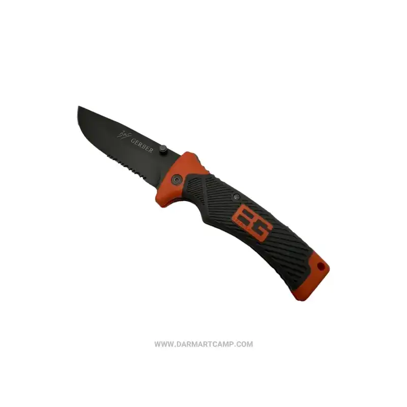چاقوی تاشو برند GERBER مدل Bear Grylls 113 با تیغه نیمهارهای 2 چاقوی تاشو برند GERBER مدل Bear Grylls 113 با تیغه نیمهارهای