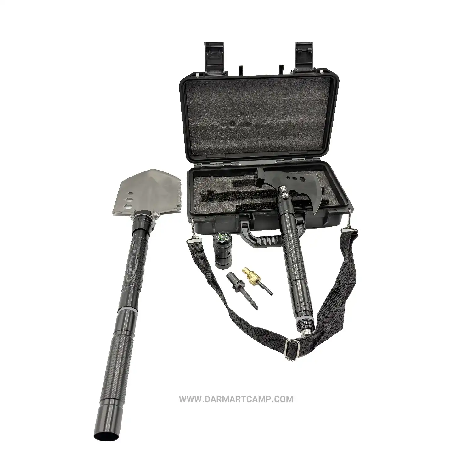 بیلچه و تبر چندکاره تاکتیکی مدل Multi-Tool Survival Set به همراه کیف سخت و قطبنما 3 بیلچه و تبر چندکاره تاکتیکی مدل Multi-Tool Survival Set به همراه کیف سخت و قطبنما