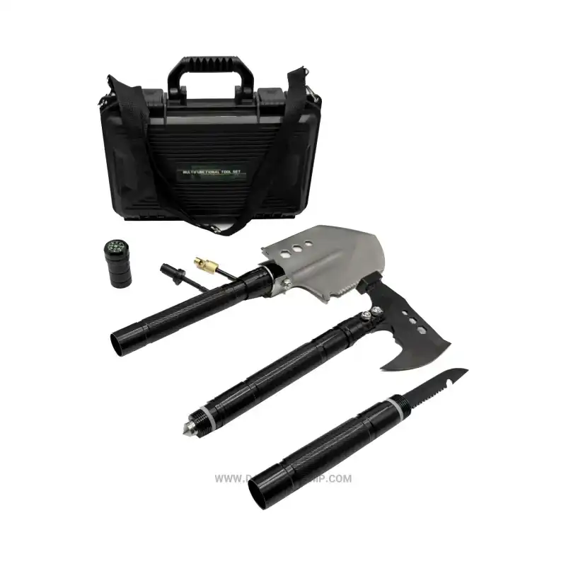 بیلچه و تبر چندکاره تاکتیکی مدل Multi-Tool Survival Set به همراه کیف سخت و قطبنما 2 بیلچه و تبر چندکاره تاکتیکی مدل Multi-Tool Survival Set به همراه کیف سخت و قطبنما