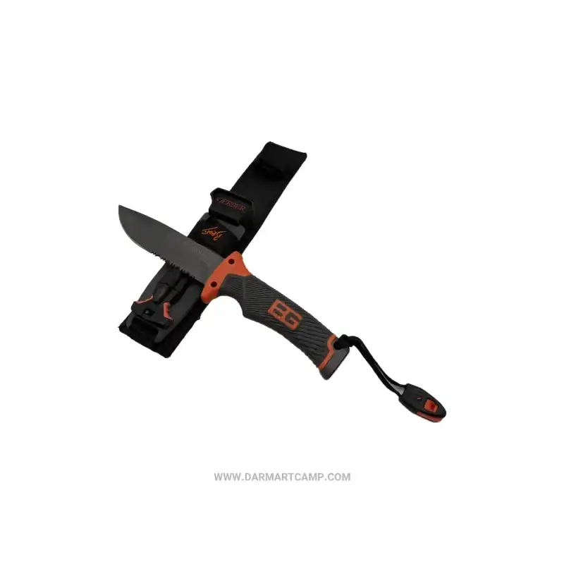 چاقوی بقا برند GERBER مدل Bear Grylls غلاف دار اتش زنه 2 چاقوی بقا برند GERBER مدل Bear Grylls غلاف دار اتش زنه